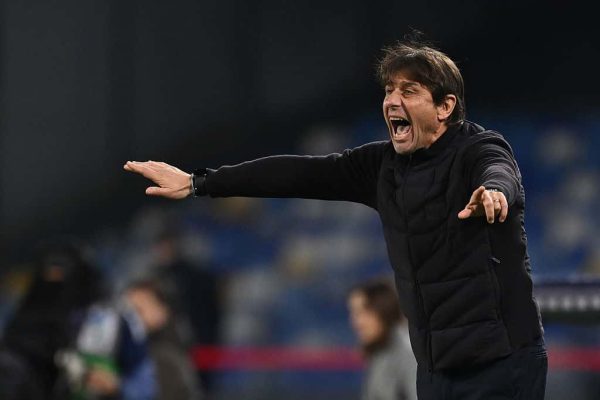 Antonio Conte, coach of S.S.C. Napoli, participates in the 23rd day of the Serie A Championship between S.S.C. Napoli and A.C.F. Fiorentina at the Diego Armando Maradona Stadium in Naples, Italy, on January 31, 2026. (Photo by Domenico Cippitelli/NurPhoto via Getty Images)